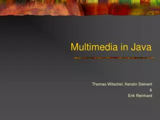 multimedia in java