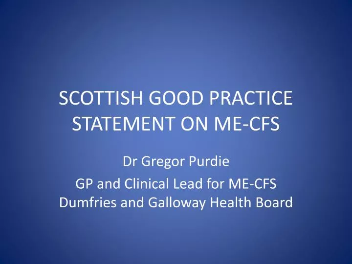 scottish good practice statement on me cfs