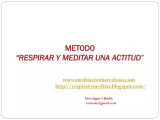 metodo respirar y meditar una actitud