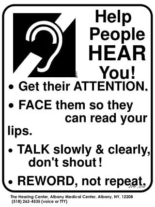 Help People HEAR You!