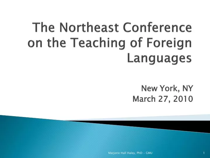 the northeast conference on the teaching of foreign languages