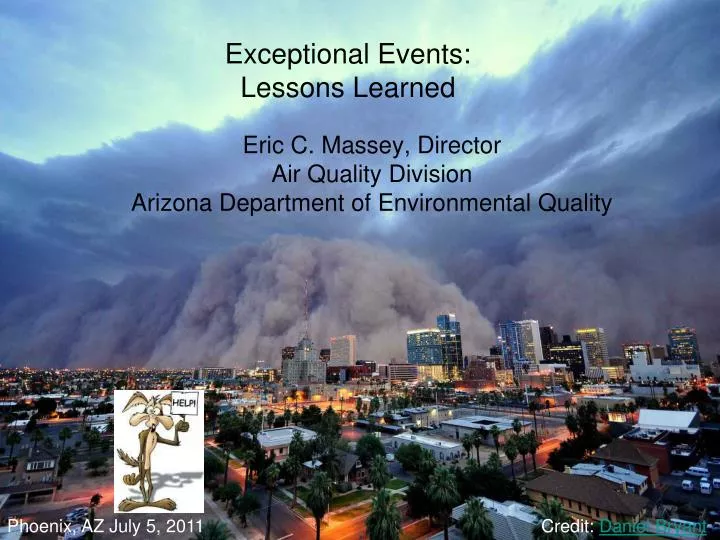 exceptional events lessons learned