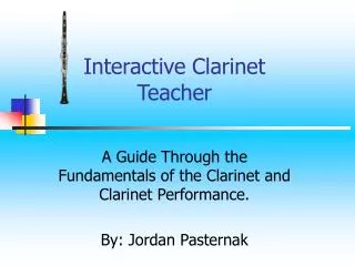 Interactive Clarinet Teacher