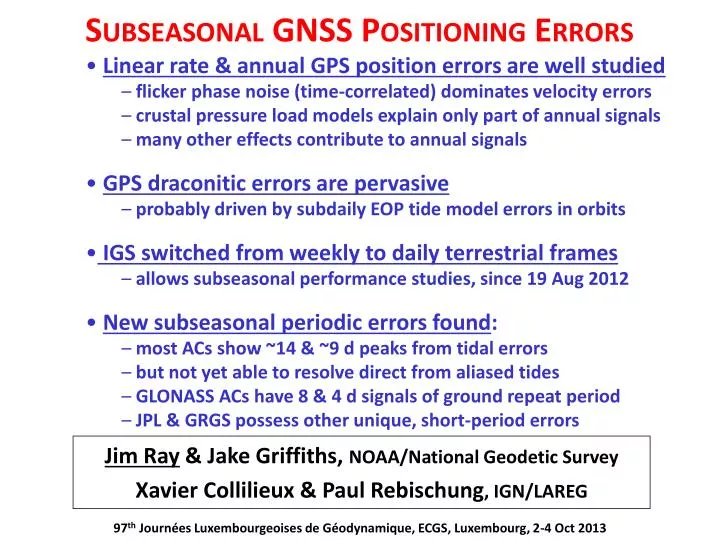 subseasonal gnss positioning errors