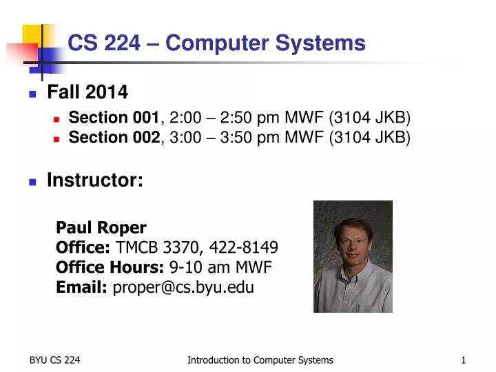 cs 224 computer systems