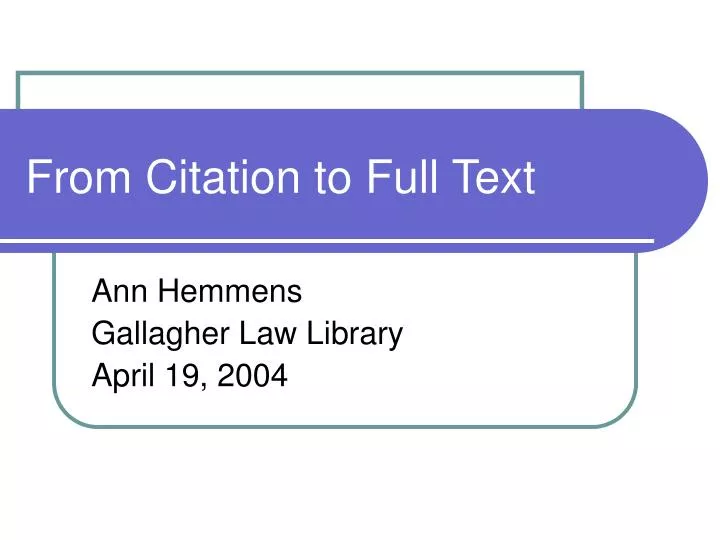from citation to full text