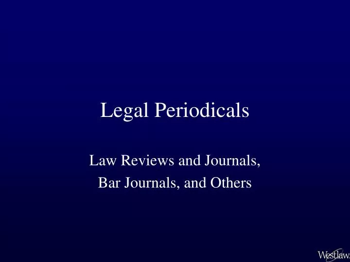 legal periodicals