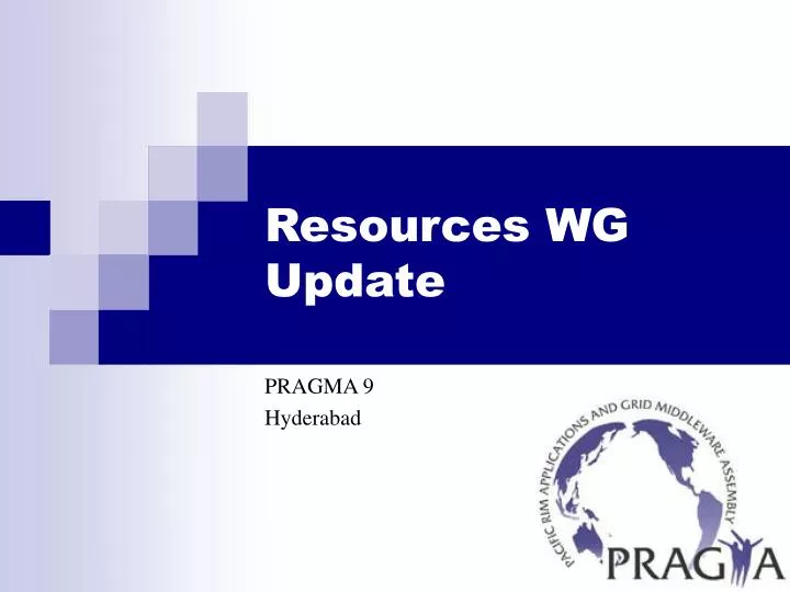 resources wg update