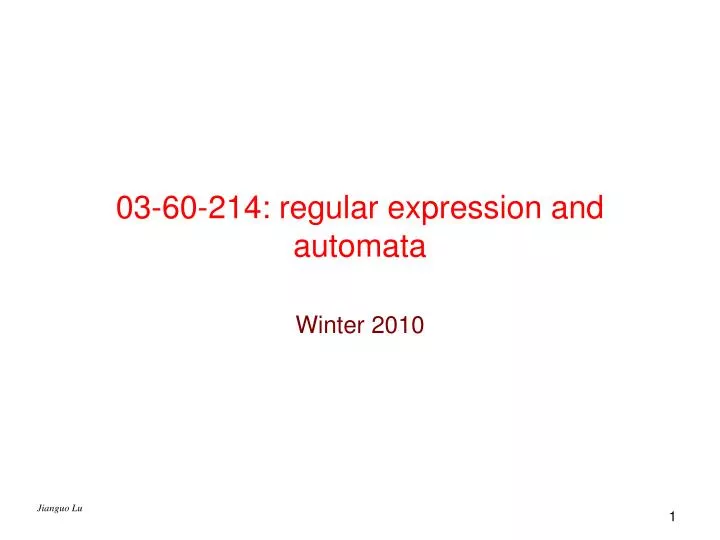 03 60 214 regular expression and automata