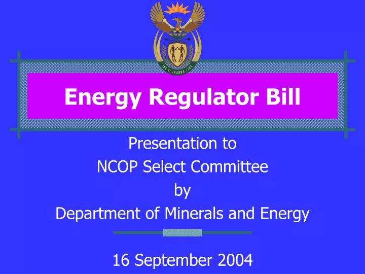 energy regulator bill