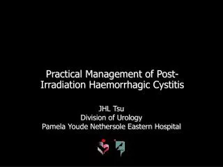 JHL Tsu Division of Urology Pamela Youde Nethersole Eastern Hospital