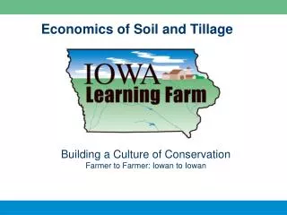 Economics of Soil and Tillage