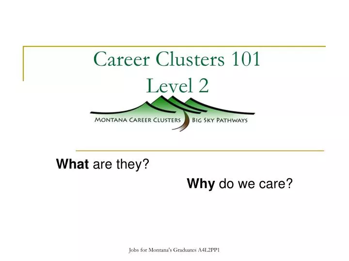 career clusters 101 level 2