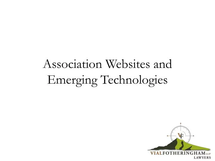 association websites and emerging technologies