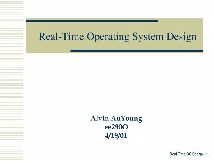 real time operating system design