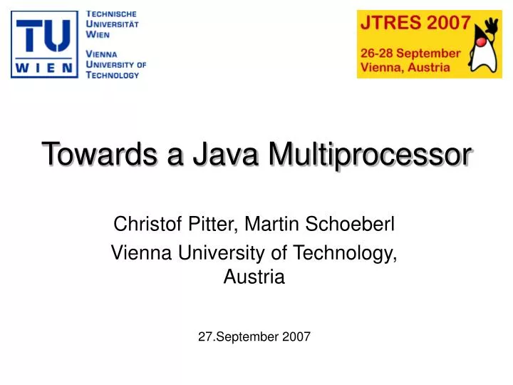 towards a java multiprocessor