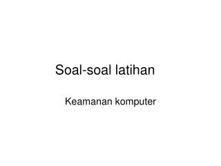 soal soal latihan