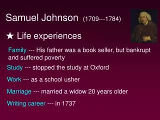 Samuel Johnson (1709---1784)