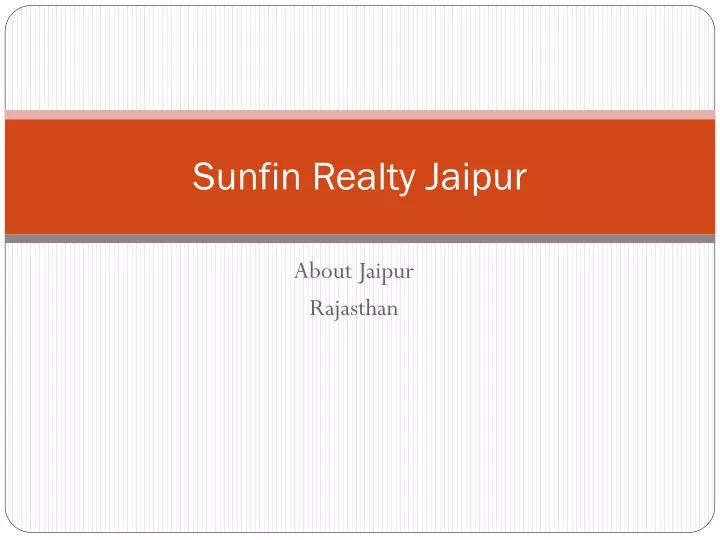 sunfin realty jaipur
