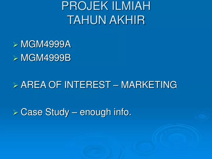 projek ilmiah tahun akhir