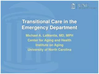 Transitional Care in the Emergency Department