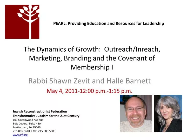 the dynamics of growth outreach inreach marketing branding and the covenant of membership i