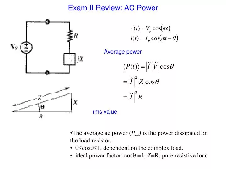 exam ii review ac power