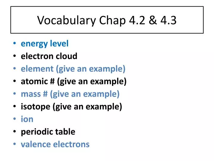 vocabulary chap 4 2 4 3