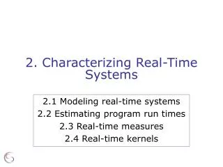 2. Characterizing Real-Time Systems