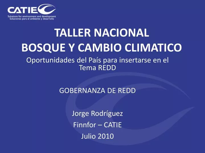 taller nacional bosque y cambio climatico