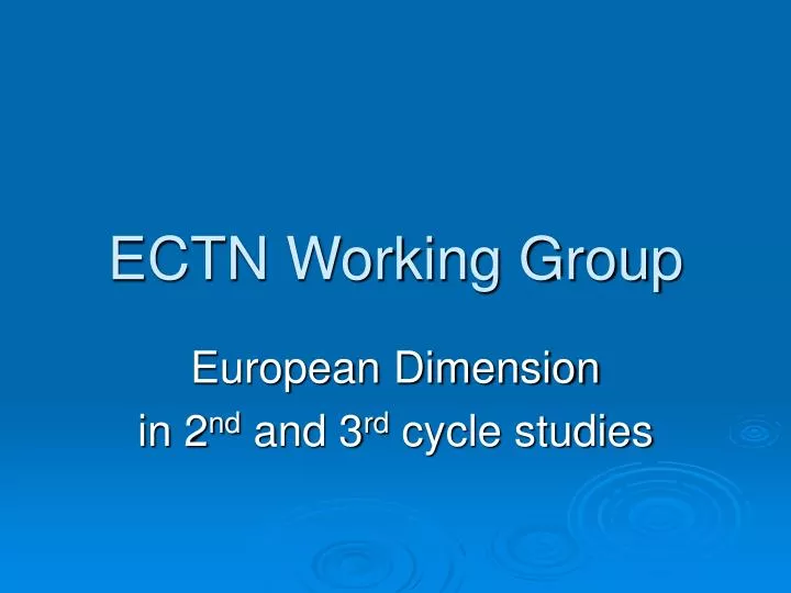 ectn working group