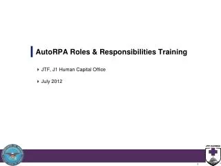 AutoRPA Roles &amp; Responsibilities Training