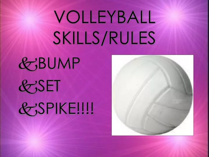 volleyball skills rules