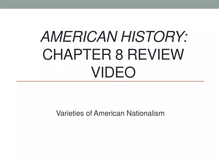american history chapter 8 review video