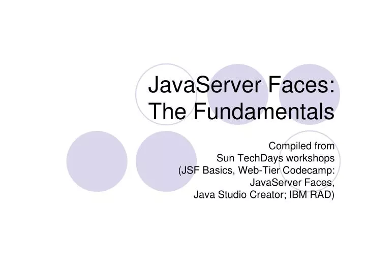 javaserver faces the fundamentals