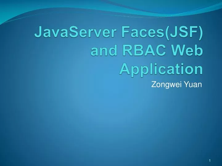 javaserver faces jsf and rbac web application