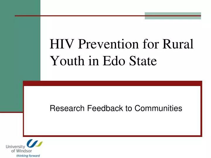 hiv prevention for rural youth in edo state