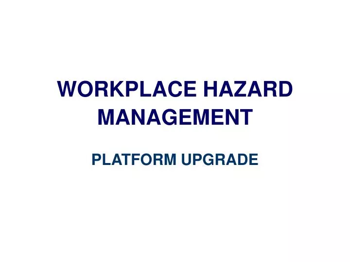 workplace hazard management