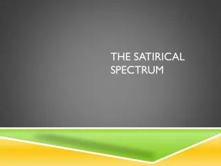 The Satirical Spectrum