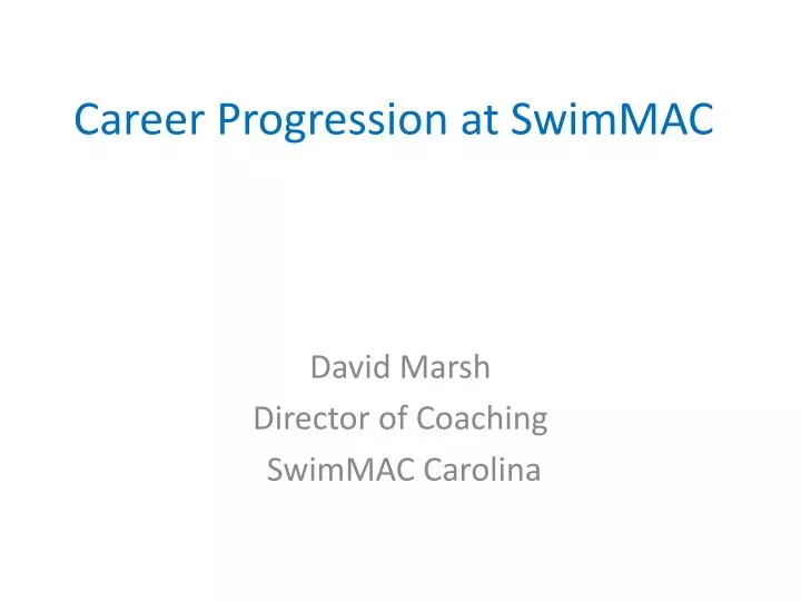 career progression at swimmac