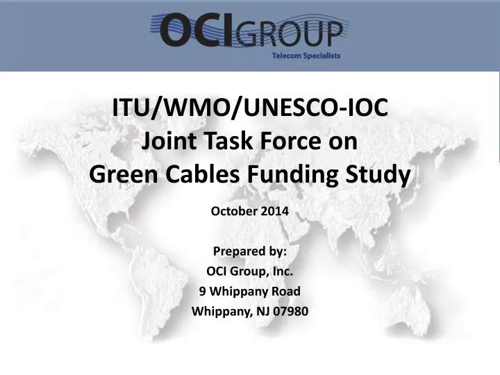 itu wmo unesco ioc joint task force on green cables funding study
