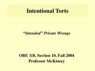 Intentional Torts