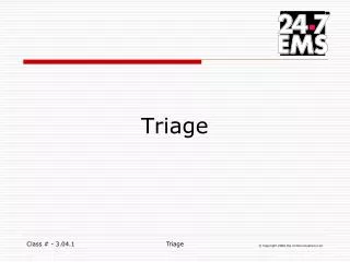 Triage