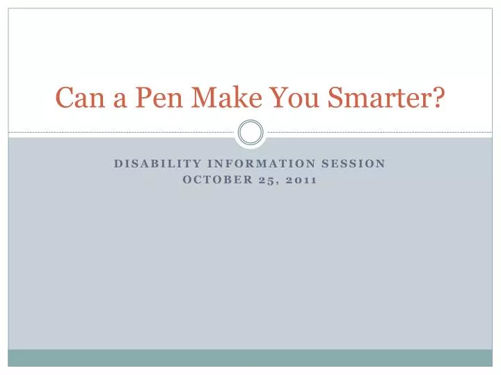 can a pen make you smarter