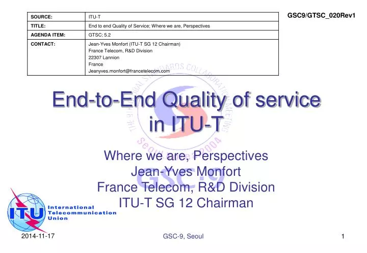 end to end quality of service in itu t