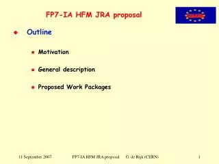 FP7-IA HFM JRA proposal