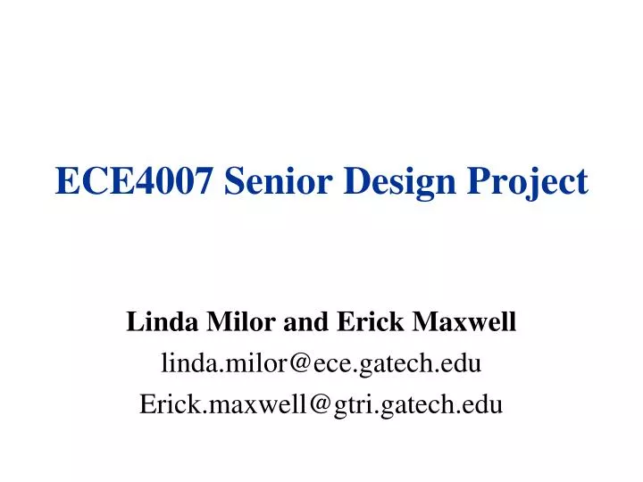 ece4007 senior design project