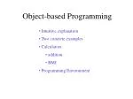 Exploring Object-Based Programming: Intuitive Explanation & Concrete Examples - slide 1
