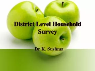 District Level Household Survey