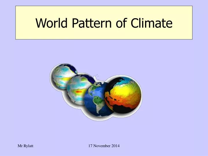 world pattern of climate